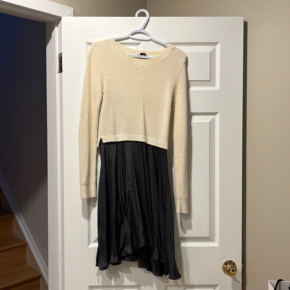Club Monaco sweater dress size XS with silk skirt